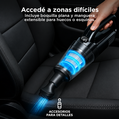 Aspiradora de Mano Inalámbrica 120W + Kit de Destornilladores Punta Plana y Phillips Imantados